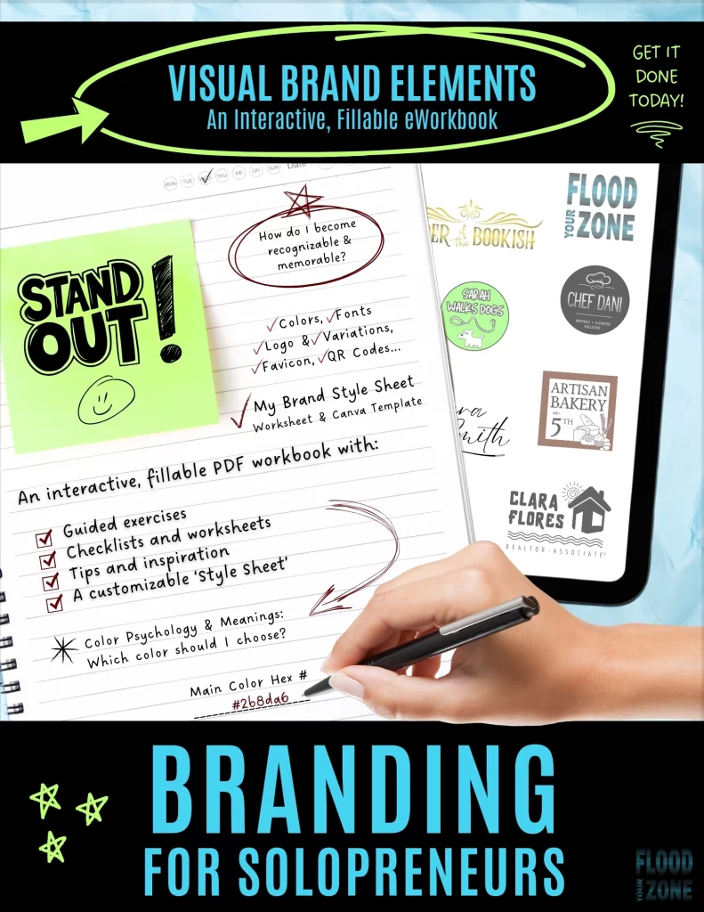 Branding for Solopreneurs: Visual Brand Elements Interactive eWorkbook to Get It Done Today!