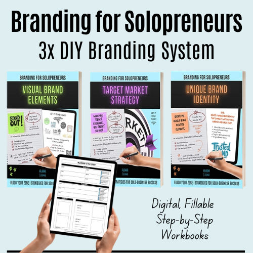 Branding for Solopreneurs - Digital Workbooks Bundle of 3